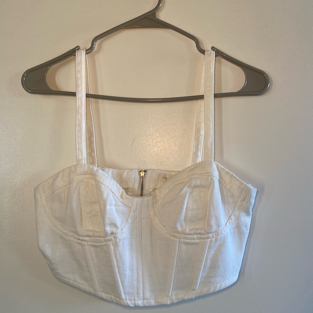 White Women's Corset Top